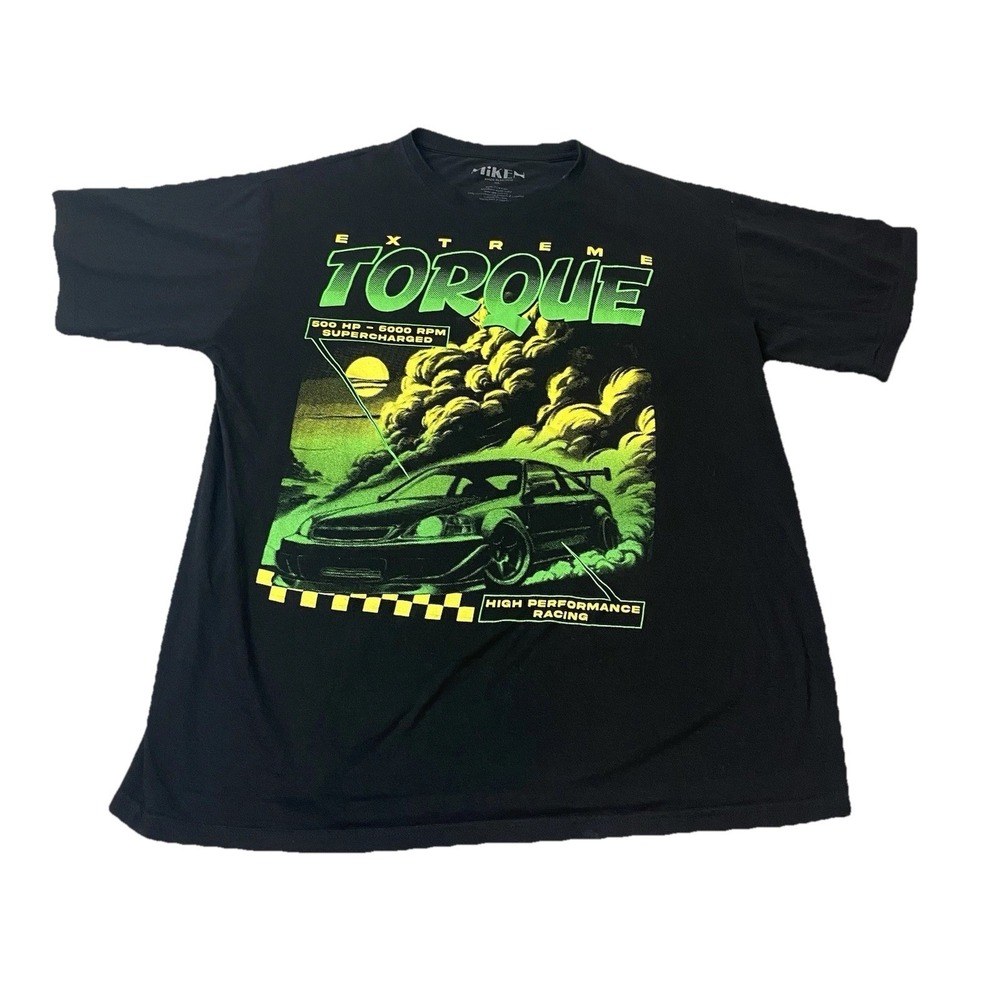 Miken Honda Civic T-shirt Mens XL Neon Green Street Racing Extreme Torque